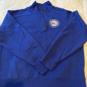 Mens 1/4 zip Philadelphia 76ers XXL
